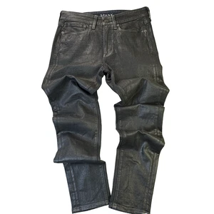 Spanx FD6615 Kunstleder Wax Coated Skinny Jeans Gr. 28 schwarz 5-Pocket Mid-Rise - Bild 1 von 13