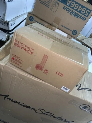 Aplique de pared George Kovacs P5041-084-L sable níquel cepillado grabado vidrio blanco Foto 1 de 4