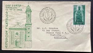 ESPAÑA 1956 Exposición Filatélica, Cubierta Barcelona (K1287) - Imagen 1 de 1