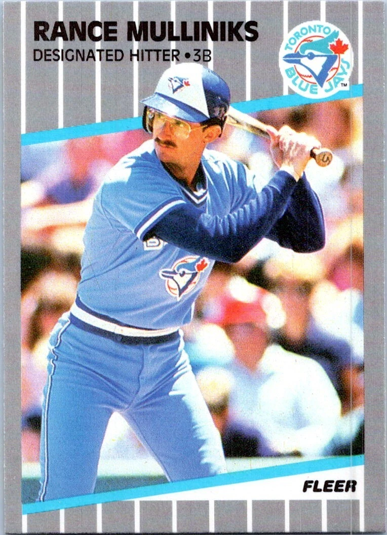 1989 Fleer Rance Mulliniks Toronto Blue Jays #242 MLB Baseball Card