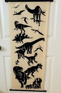 Dinosaurier Tenugui Wandteppich hängend Wohndeko Made in Japan - Bild 1 von 3