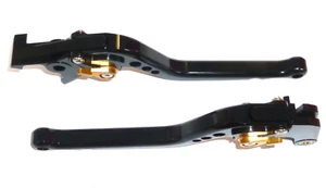 SET LEVE FRENO + FRIZIONE LUNGHE NERE YAMAHA YZF R6 1999-2004 CORSA PISTA STRADA - Foto 1 di 9