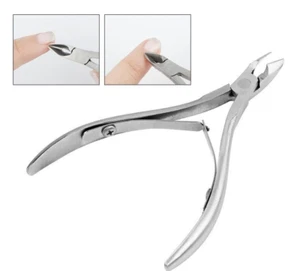 Cuticle Nail Nippers - Stainless Steel Nail Clipper Manicure Accessories 1pc Set - Picture 1 of 12