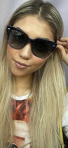 New GUCCI GG 7362/F/S Tortoise/Blue 54mm Oversized Women's Sunglasses E2 - Picture 1 of 13