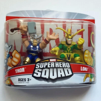 NEW Marvel Super Hero Squad THOR & LOKI Mini Figures 2-Pack Foto 1 de 4
