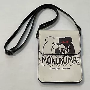 Danganronpa Monokuma Anime Bear Black and White Crossbody Wallet Purse - Picture 1 of 4