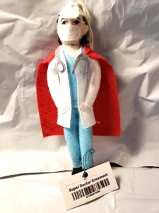 Super Doctor Ornament Hand Made Wool Felt Silk Road Bazaar - Picture 1 of 1
