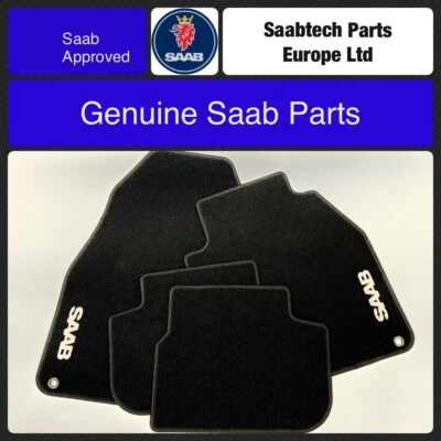 Genuine Saab 9-3 Convertible MAT Set - 2003 -2012 - 12825835 BRAND NEW - BLACK - Image 1 of 4