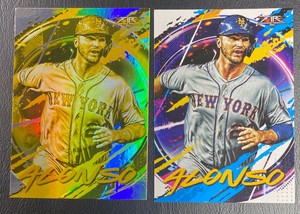 2020 Topps Fire Gold Minted #8 Pete Alonso and regular