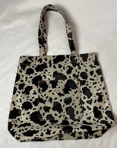 Urban Outfitters Calf Pony Hair Tote Bag Animal Print Leather 13”x15” - Picture 1 of 13