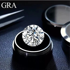 Brilliant, Moissanit 5mm, 0,5 Carat, Ct , Farbe D, Excellent Cut, Zertifikat - Bild 1 von 5