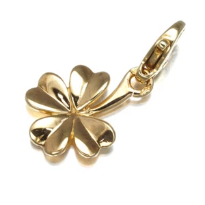 Auth CHANEL Pendant Clover Charm 18K 750 Yellow Gold - Picture 1 of 4