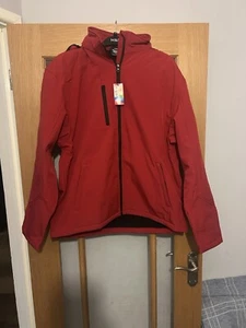 Men’s XL Red/Blk Hooded Softshell Jacket  - Picture 1 of 6
