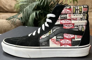 Vans Sk8-Hi Label Mix Mens 8 Womens 9.Black Suede Skate Logo Shoes 500514 - Picture 1 of 7