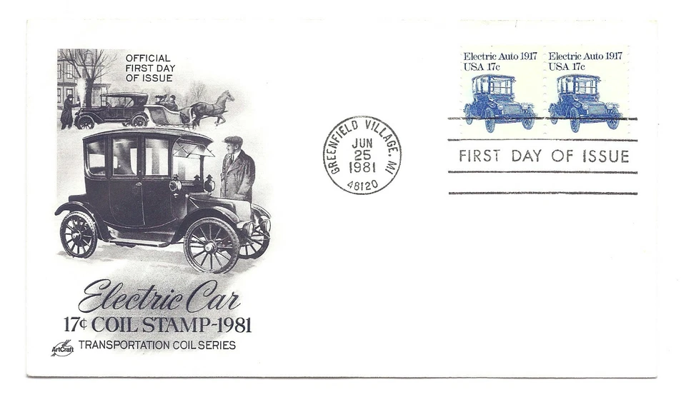1906  17c Electric Auto 1917 ArtCraft FDC  - Image 1 of 1