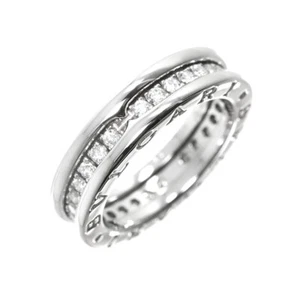 BVLGARI B-zero1 Band Diamond Ring 18K WG 750 size48 4.5(US) 90276086 - Picture 1 of 8