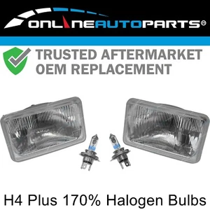 D/Glass Outer Headlights Lamp Upgrade Kit H4 60/55w for Landcruiser 80 Series - Picture 1 of 6