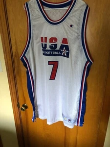 Vintage Vtg Champion Larry Bird Dream Team USA Basketball Jersey Size 56 - Picture 1 of 6