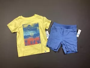 LUCKY BRAND 24 MOS 2pc SHIRT AND SHORT SET, NWT - Picture 1 of 4