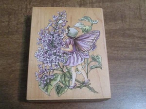 STAMPS HAPPEN INC LILAC FLOWER FAIRY RUBBER STAMP - Picture 1 of 2