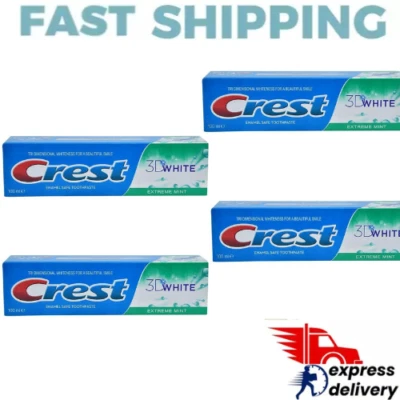 Crest 3D Extreme Mint toothpaste for white teeth 100 ml - Pack Of 4 - Image 1 of 2