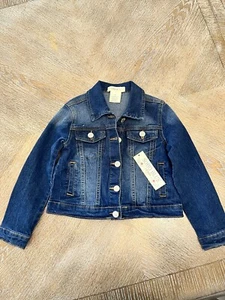 NWT Soho Blue Girls Blue Distressed Denim Jacket Size 7 - Picture 1 of 6