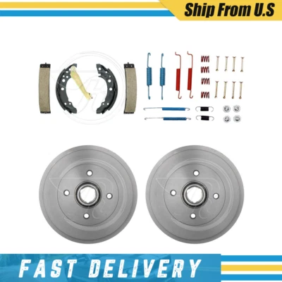 Fits 1990-1992 Volkswagen Jetta Rear Drums Brake Shoes & Hardware Spring Kit - Image 1 of 4