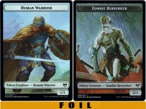 1x - HUMAN WARRIOR \\ ZOMBIE BERSERKE (#03/09) Token - FOIL - Kaldheim NM MTG - Bild 1 von 1