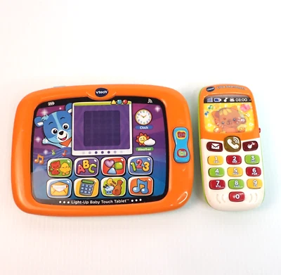 Vtech Light-Up Baby Touch Tablet & Little Smart Phone Lot of 2 - Image 1 of 4