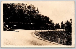 Postal antigua 8158 RPPC Ascending the Tuscarora Mountain Road Scene PA - Imagen 1 de 2
