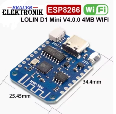 ✨D1 Mini V4.0.0 Type-C ESP8266 WiFi WLAN Modul Wemos NodeMCU Arduino✨ - Bild 1 von 4