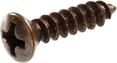 Hillman 2854 8 X 1-Inch Oval Head Antique Brass Decorative Sheet Metal Screw, 30 - Image 1 of 4