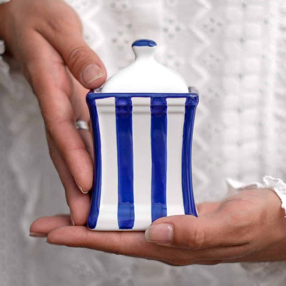 Handmade Small 5.3oz/150ml Ceramic Kitchen Herb, Spice, Storage Jar with Lid,... - Image 1 of 4