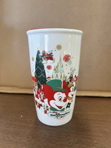 Taza de viaje de cerámica con tapa Walt Disney World Starbucks - Mickey Navidad 12 oz - Imagen 1 de 7