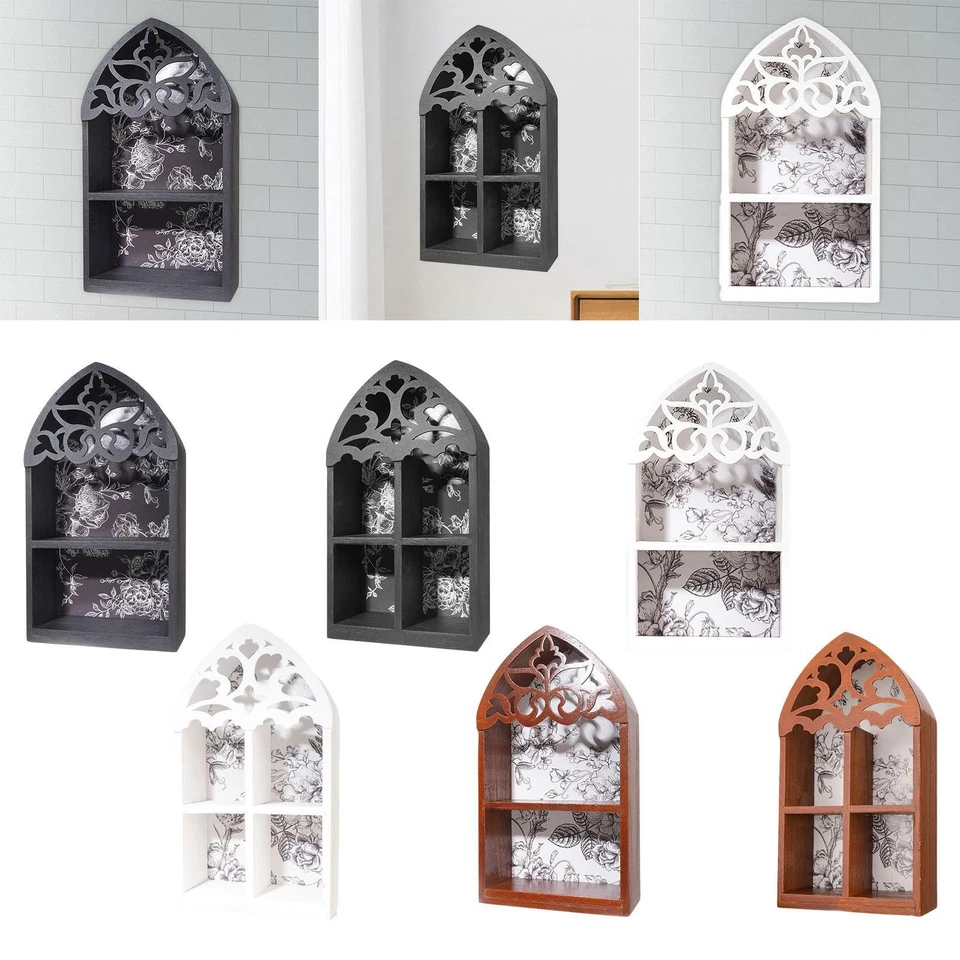 Wall Display Shelf Wooden Shelf for Small Plants Essential Oils Treasures - Image 1 of 1