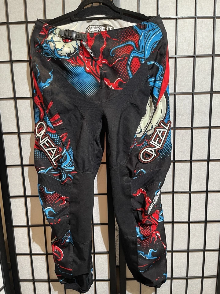 Pantalones de motocross O’Neal Element - Gráfico de ojos, equipo todoterreno de carreras MX, talla 34 Foto 1 de 4