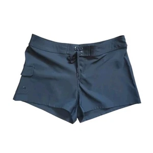 La Blanca Black Lace Up Board Shorts Summer Beach Fun in Sun, Women's Size Large - Picture 1 of 8