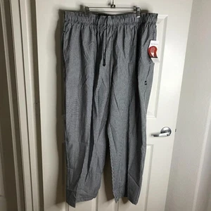 Chef Works Elastic Waist Baggy Restaurant Chefs/Cooks Checked Pants NEW Size 4XL - Picture 1 of 8