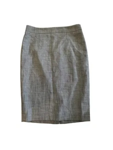 ANN TAYLOR Womens Gray Lined Back Notched Plaid Pencil Skirt Petites 00P - Picture 1 of 3
