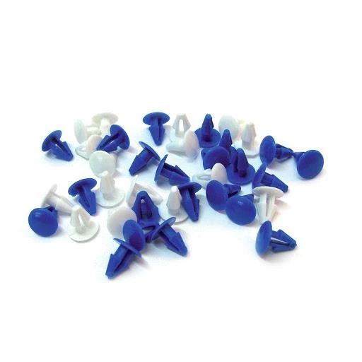 100 PZ RIVETTI FISSAGGIO TARGA BLU E BIANCHI - Immagine 1 di 1