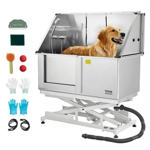 VEVOR 127cm Bañera eléctrica para cuidado de perros PE placa de filtro de agua puerta izquierda - Imagen 1 de 12
