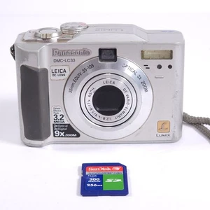 Panasonic Lumix DMC-LC33 Vintage Digitalkamera 3.2MP Silber Speicherkarte Leicia - Bild 1 von 9