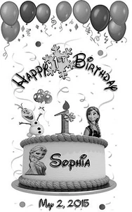 10 Personalized Frozen Happy Birthday Luminaries Vellum Centerpieces Party Decor - Picture 1 of 3