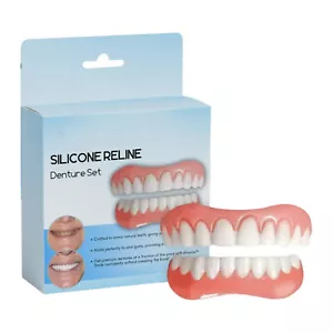 Denture Silicone Kit, 1 Set Upper and Lower Veneers Teeth Silicone Liners Soft - Picture 1 of 12