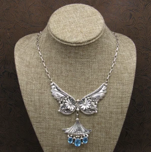 Blautopas Sterling Silber Halskette von Running Bear Workshop - Bild 1 von 5