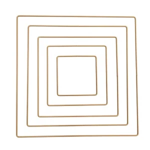 Metallring "Quadrat" in gold, verschiedene Größen - Bild 1 von 4