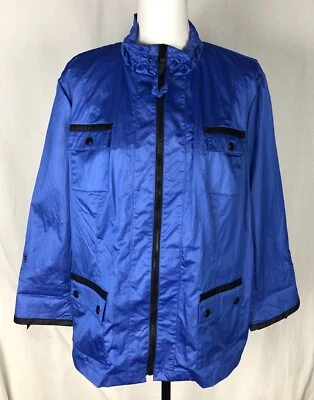 Женская куртка Zenergy By Chicos размер 3 с длинным рукавом на молнии синяя - Изображение 1 из 4