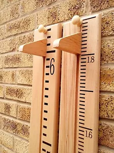 Handmade Wooden Growth / Height Chart. Solid Beech. Ideal Christening Gift - Picture 1 of 10
