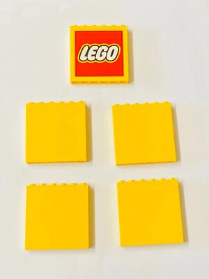 Lego 1 x 6 x 5 brick Wall Panel Yellow Hospital System City 3754 59349 - Image 1 of 4