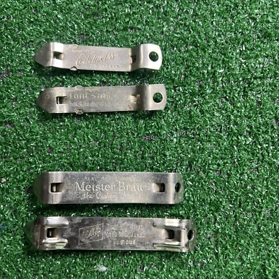 Lote de 4 abrelatas vintage Lone Star Meister Brau ranura Edelweiss cervezas Foto 1 de 4